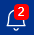 Notifications icon with number indicator.