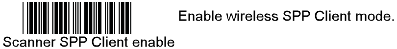 Scanner SPP Client enable mode barcode.